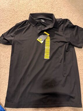 Men's Black Lightweight Polo Jacket - Unbranded